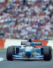 Michael Schumacher Benetton-Renault Team at the French Grand Prix - Old Photo