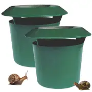 2 Pcs Reusable Snail Trap, Garden Slug Cage for Catching Snails Slugs