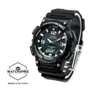 Casio Analog Digital Tough Solar Black Resin Band Watch AQS810W-1A AQ-S810W-1A