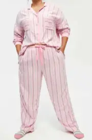 NEW WITH TAGS PLUS SIZE LADIES PETER ALEXANDER PINK FLANNEL PJ SET SIZE 1+