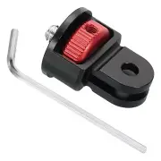 Aluminum 1/4" Thread Camera Tripod Mount Conversion Adapter, Black Red