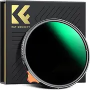 K&F Concept 82mm Variable ND Filter ND2-ND400 (1-9 Stops) with Putter HD 28 Multi-Layer Coatings Import AGC Glass Adjustable Neutral Density Filter for Camera Lens