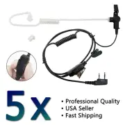 5x PTT Acoustic Earpiece for Kenwood & Baofeng Radios TK-3160 BF-888s UV-5R H777