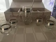 1950's - 1960's Cocktails For Four Styled By LIBBY - Silver Band Mint in Box
