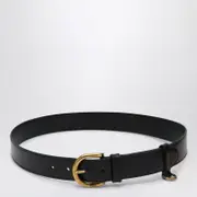 [Prada] Black belt in leather 80 EU Black