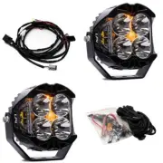 Baja Light Pod Pair Amber Backlight LP4 Pro Spot Pattern Clear Lens Universal