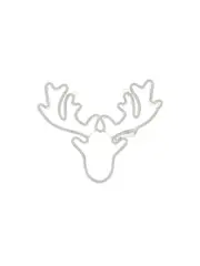Festive Solar Neon Reindeer Face