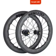 Folding Bicycle 16inch 349 Wheels Carbon Sawtooth Wheelset 2-7 Speed 48*25mm
