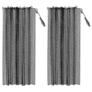 2 Pcs Screens Mesh Panels Fireplace Curtains for Fireplaces