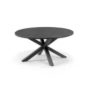 Houston Outdoor 1.5m Round Aluminium Dining Table 1.5m - Charcoal