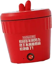 [JISADER] Electric Ramen Cooker for Noodles, Rice, And Dumplings, Red 1.5L
