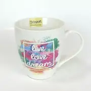 Pfaltzgraff Everyday Coffee Mug Large Oversized 18oz Live Love Dream Pastels