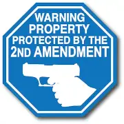 Blue Protected by Sticker Decal Vinyl 2nd Amendment Carry