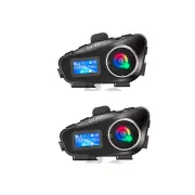 Motorcycle Intercom 2 Riders Bluetooth Helmet Headset Interphone FM Waterproof