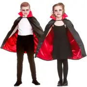 Kids Super Deluxe Vampire Cape Halloween Fancy Dress Cape Boys Girls
