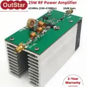 433MHz 390-470MHz RF Power Amplifier 25W RF Power Amp Modul 30dB+Cooling Fan