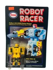 Robot Racer Figure Friction go toy gobot transformer 1980s Esso MOC Pro-Ton #8