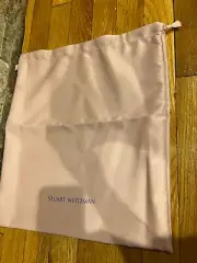 Authentic Stuart Weitzman Drawstring Pink Shoe Dust Bag 16" x 14"