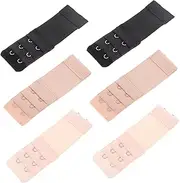 [WOFASHPURET] Stainless Steel Hook Bra Extenders 6 Pack Women's Soft Stretchy Bras Extender Elastic Back Easy to Use