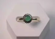 Petite Jade Ring with Circle Stone