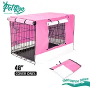 Paw Mate Cage Cover Enclosure for Wire Dog Cage Crate 48in - Pink