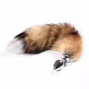 Small Fox Tail W/Metal Romance Game Funny Toy for Women Cosplay Role Playing US