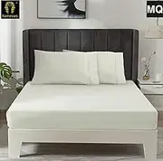 Ramesses 1500 Thread Count Stripe Egyptian Cotton Summer Weight Combo Set, Mega Queen, Silver