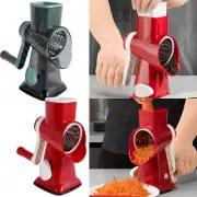 Rotary Cheese Grater with Handle Efficient Cheese Shredder Slicer with 3 guctQ
