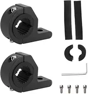 2pcs 19-30MM Universal Work Light Tube Clamp Mounting Bracket Bull Bar Pipe Mount Bracket Clamps Driving Light for Road Vehicles Car Truck Boat Black