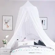 Extra Large Kids Bed Canopy for Girls Boys Bedroom Decor, Crib Canopy Nursery Canopy Hanging Canopy Blocking Light Canopy Reading Nook Canopy (Pure White)