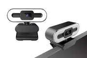 4K Webcam with Light Computer Camera with Built-in Microphone Plug & Play USB Webcam for Calls Conference Zoom Skype