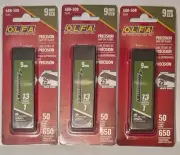 3 Packs OLFA 9149 ABB-50B 9mm UltraSharp Black Snap-Off Blade, 50-Pack