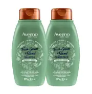 Aveeno Fresh Greens Blend Shampoo & Conditioner Refresh & Thicken 12 oz. Each