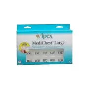 Apex MediChest Pill Organizer Large 7 Day Planner 4 Times a Day 1 Each Pack of 6