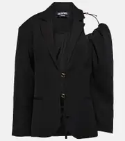 [Jacquemus] Jacquemus La Veste Galliga virgin wool blazer UK 6 black