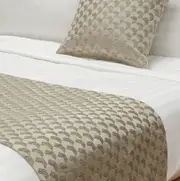 Regency Champagne Bed Runner & Cushion Set - Single/King Single