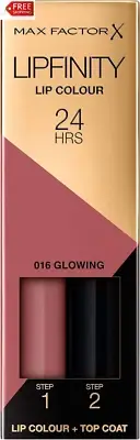 Max Factor Lipfinity Lip Colour, 2-Step Long Lasting Lipstick, Glowing 4.2Ml