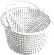 Rissunkv Pool Strainer Basket, Yard Pond Leaf Filter, Handle Equipped Pool Skimmer Basket for Deribs Leaves Cleaning Pond Skimming Supply