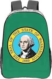 HJLUUFT Washington Flag print Clear Backpack for Stadium Events, Small Clear Backpack for Concert Festival Sports