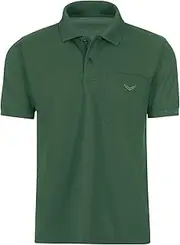 [Trigema] Men's Polo Shirt with Chest Pocket, Ivy, L