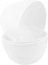 LIFKOME Shell Eggs Wind up Empty Gumball Containers Fiesta Basket Adornment Plush Stuffers Filler Candy Inflatable Decorations Egg White Plastic