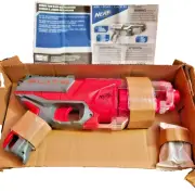NERF Elite Disrupter Blaster 6 Dart Rotating Drum Slam Translucent Red w/ darts