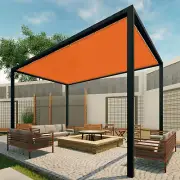PATIO 6-12FT Orange Sun Shade Sail Straight Edge UV Canopy Awning Yard Rectangle