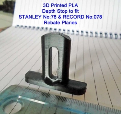 Brand New 3D Printed Depth Stop to fit STANLEY 78 & RECORD 078 Rebate Planes