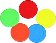 Gatuida 5pcs Air Hockey Pucks Table Hockey Game Mini Air Hockey Pucks Replacements Pucks for Desktop Ice Hockey