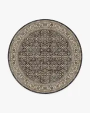 245' Round | Machine Washable Runner Rug | Kid & Pet Friendly | Indoor Rug | Alessia Dark Wood Rug | Ruggable