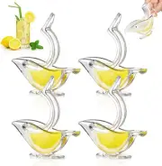 Bird Lemon Squeezer, Acrylic Manual Lemon Squeezer, Manual Squeezer (4 Pack)