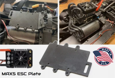 ESC Mounting Plate for Hobbywing Max5 ESC on Losi DBXL-E 2.0 1/5 Scale