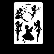 Fairy's Fairies Faeries Drawing Art Activity Painting Card Craft Wall Stencil