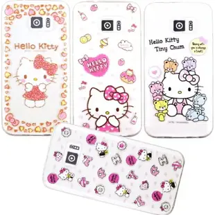 【Hello Kitty】Samsung Galaxy S7 edge 5.5吋 立體彩繪透明保護軟套